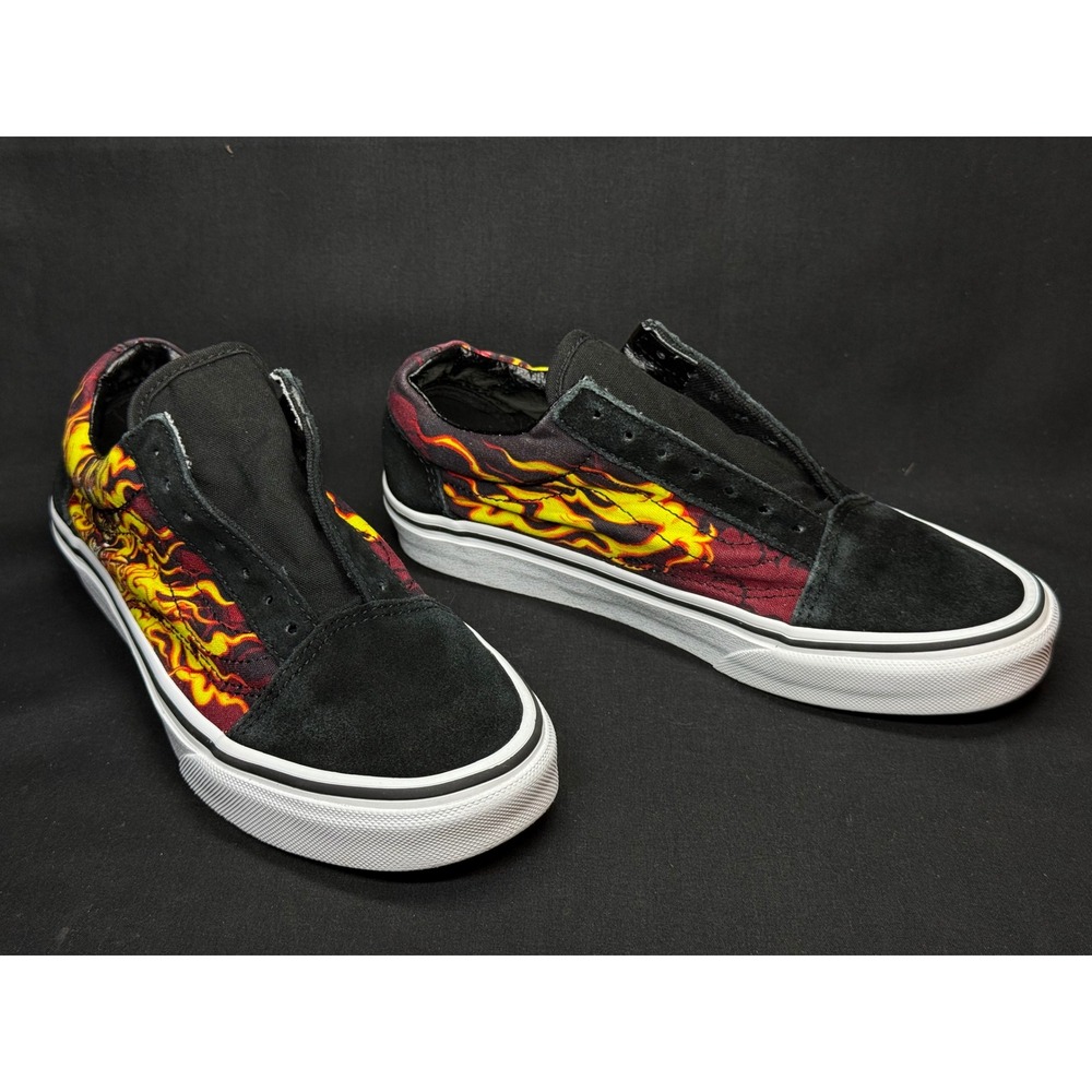 Vans Old Skool Fire Samurai Black Suede Low Top 508731 M4.5 W6 Youth 4.5‎ Unisex